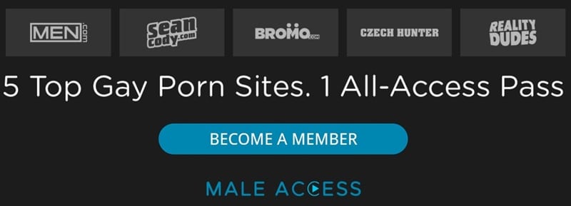 5 hot Gay Porn Sites in 1 all access network membership vert 8 - Sexy muscle stud Niko Carr bottoms for horny young dude Jay Tee’s massive dick